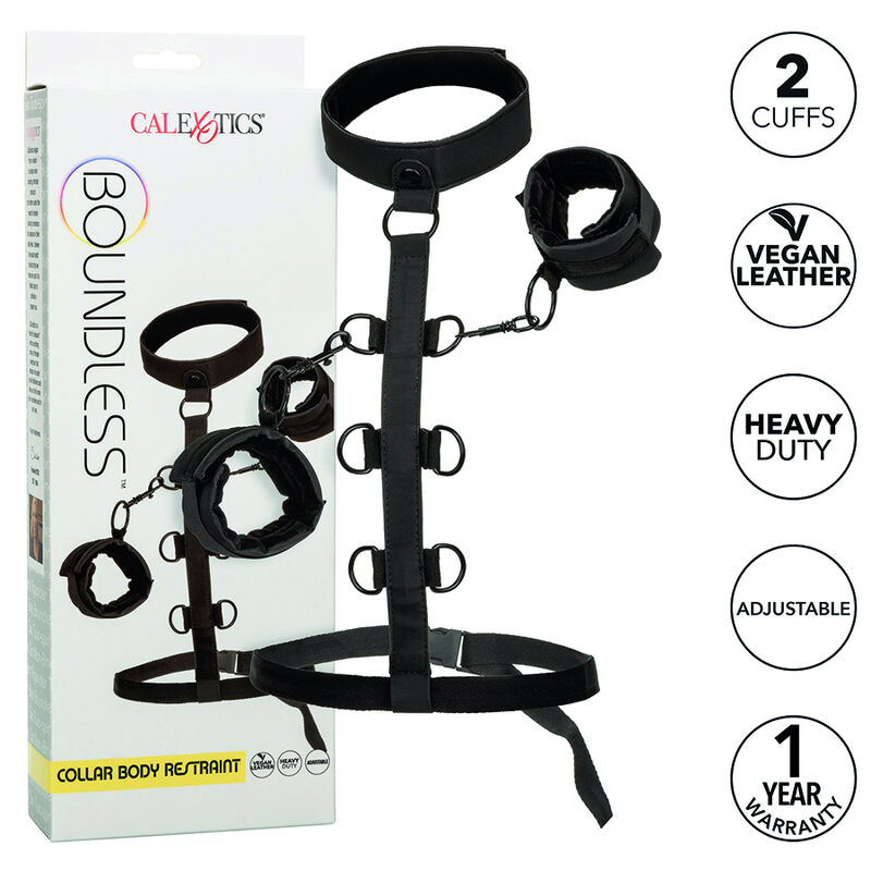 Collier de retenue réglable avec poignets amovibles — CALEXOTICS