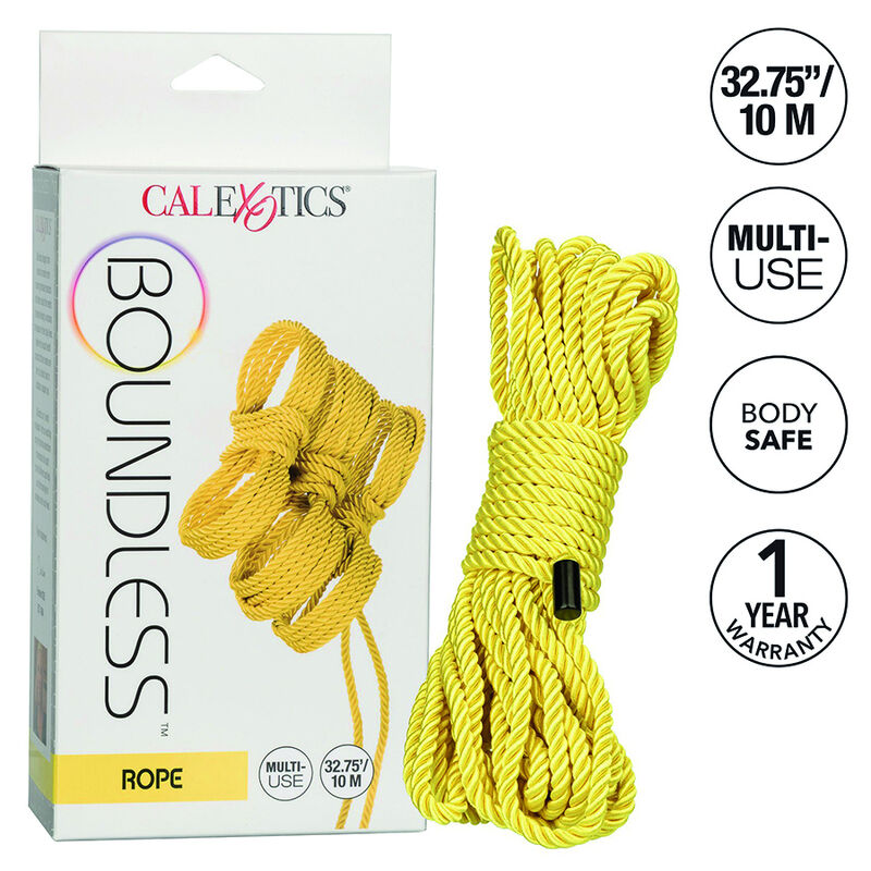 Corde de bondage 10 mètres jaune — CALEXOTICS
