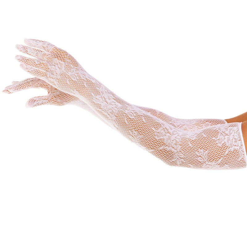 Gants opéra résille fleurie sans couture — LEG AVENUE HOSIERY