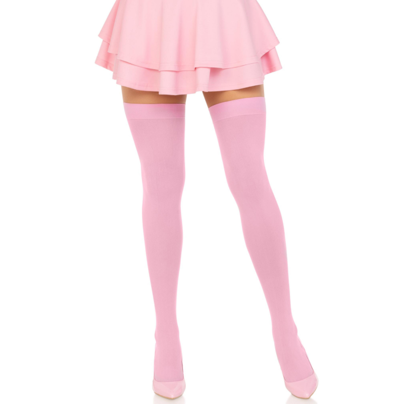 Cuisses hautes en nylon rose — LEG AVENUE HOSIERY