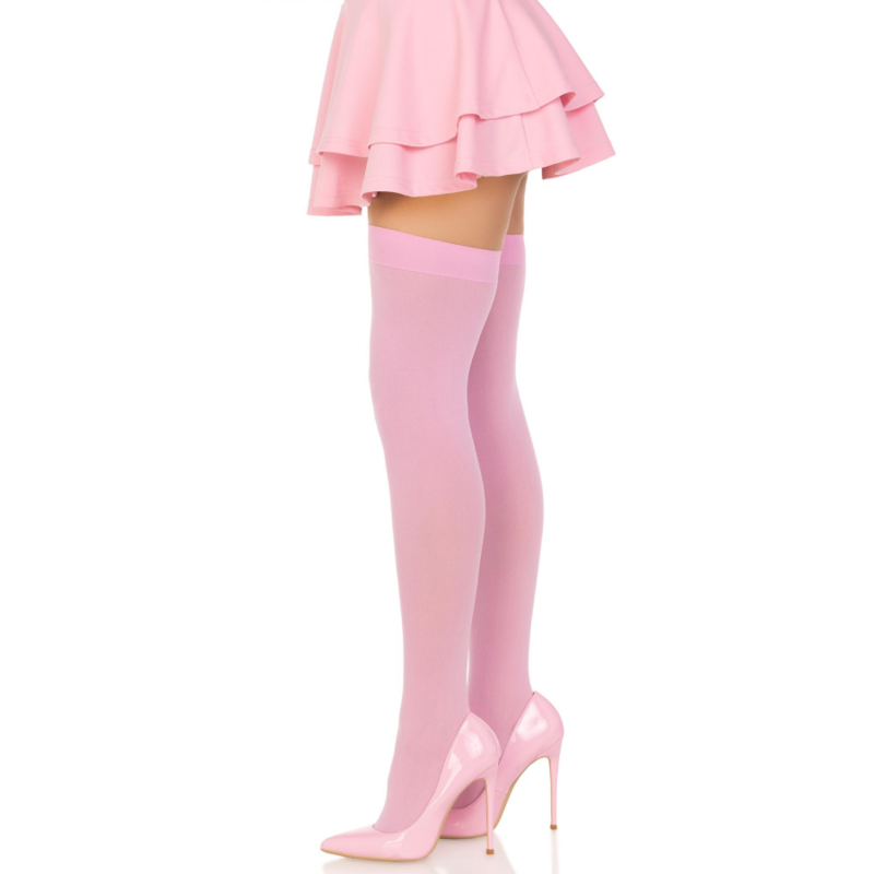 Cuisses hautes en nylon rose — LEG AVENUE HOSIERY