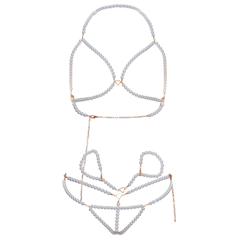 Ensemble lingerie perles et bracelets — LEG AVENUE KINK