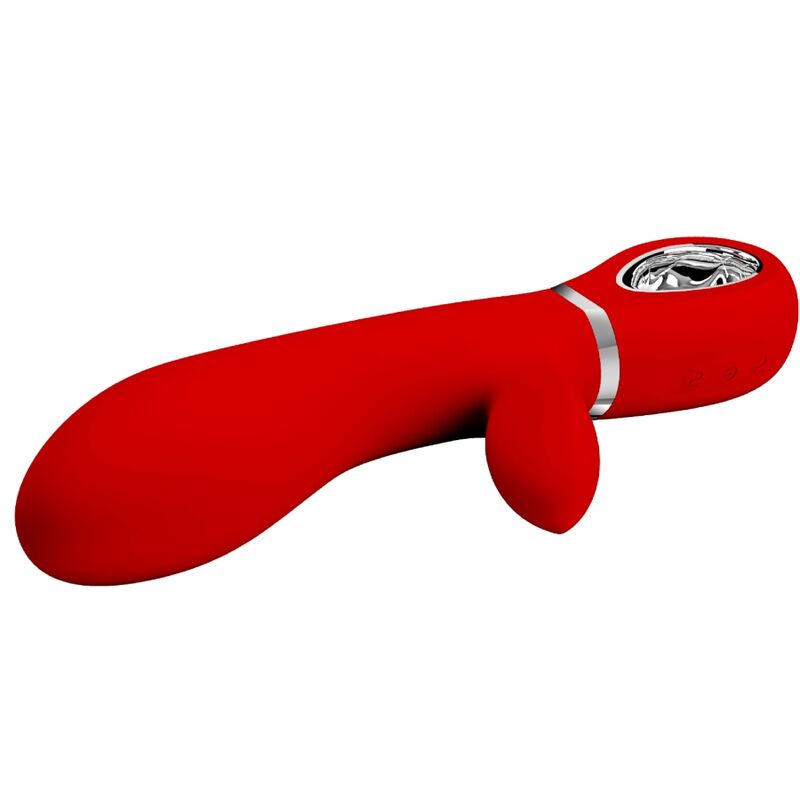 Vibromasseur G-spot multifonction à oreilles de lapin rouge — PRETTY LOVE FLIRTATION