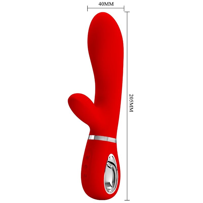 Vibromasseur G-spot multifonction à oreilles de lapin rouge — PRETTY LOVE FLIRTATION