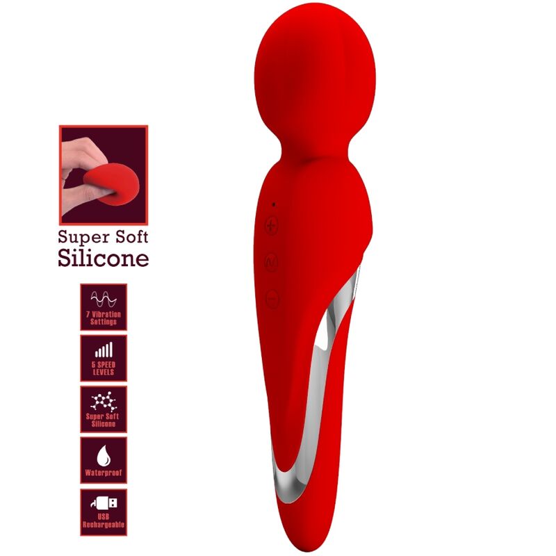 Baguette vibrante en silicone rouge — PRETTY LOVE FLIRTATION