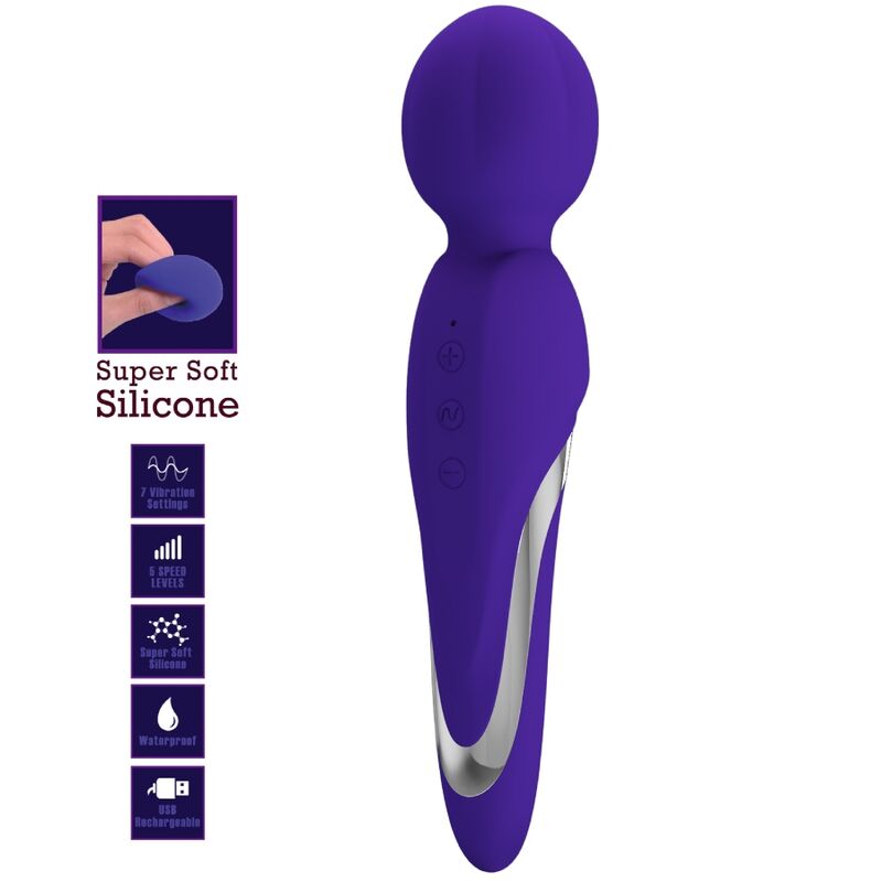 Baguette vibrante en silicone violette — PRETTY LOVE FLIRTATION