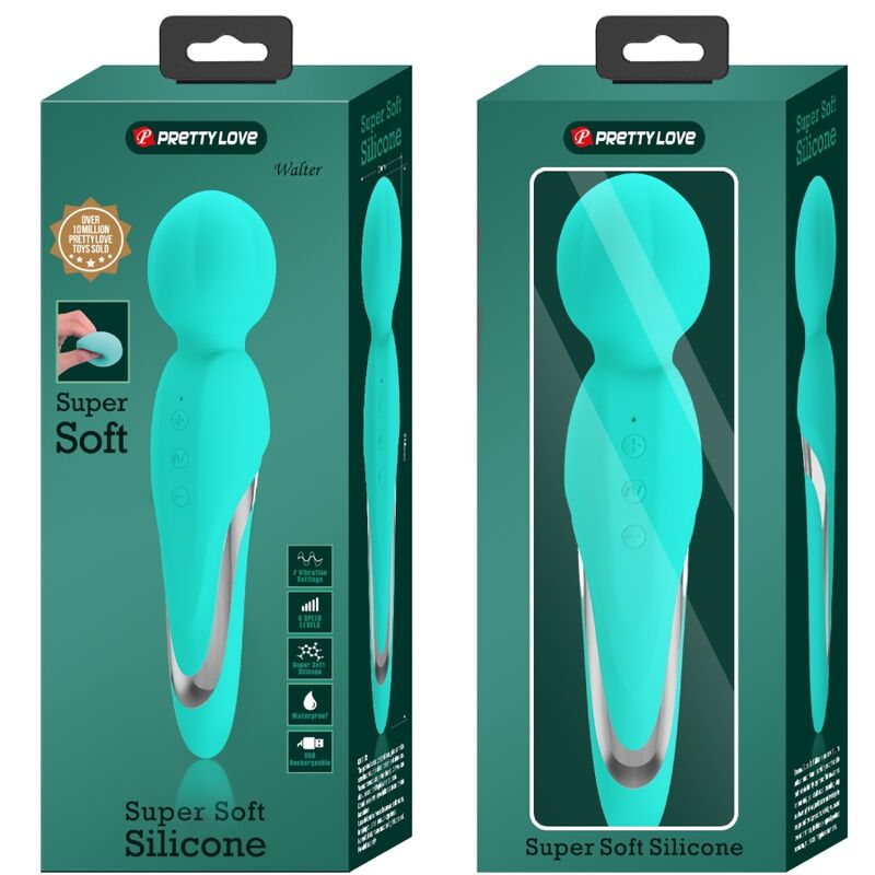 Masseur wand vibrant aqua vert — PRETTY LOVE FLIRTATION