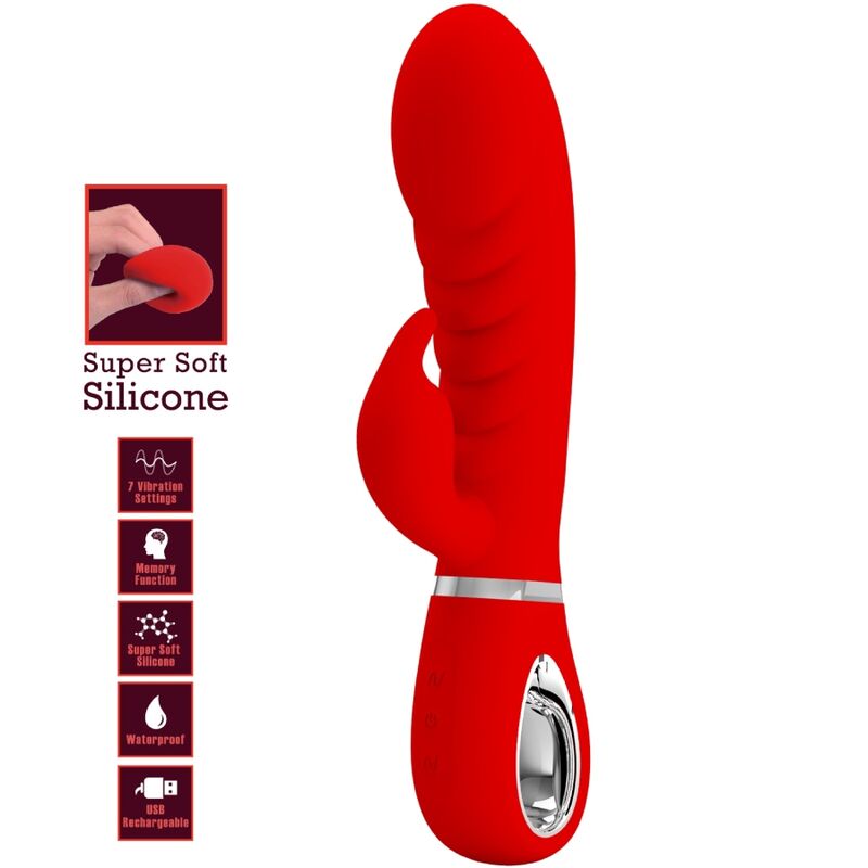 Vibrateur multifonction G-spot Prescott rouge — PRETTY LOVE FLIRTATION
