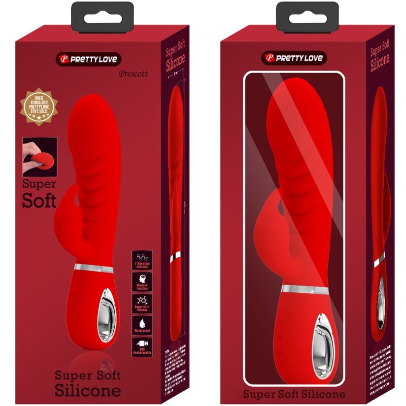 Vibrateur multifonction G-spot Prescott rouge — PRETTY LOVE FLIRTATION