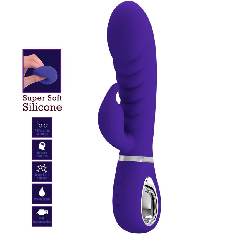 Vibromasseur rabbit souple à double stimulation — PRETTY LOVE FLIRTATION