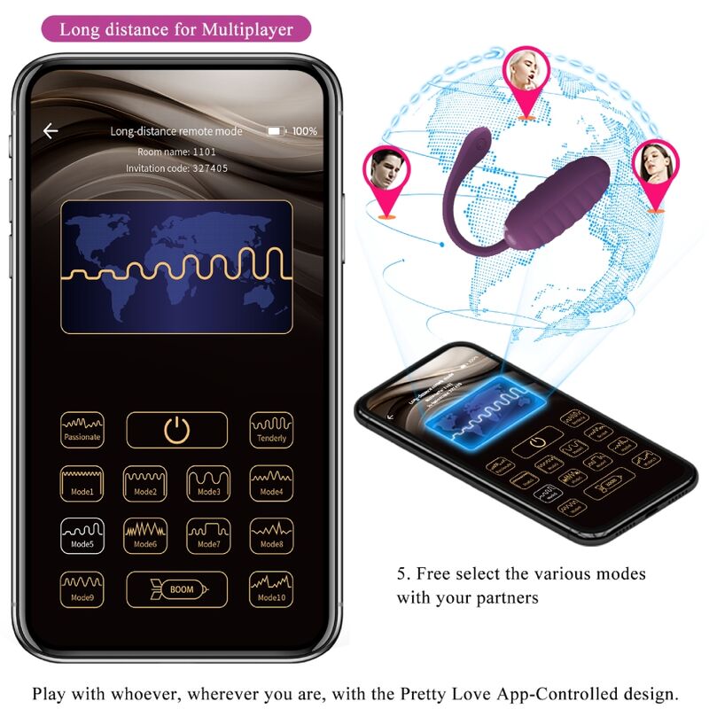 Œuf vibrant rechargeable connecté — PRETTY LOVE SMART