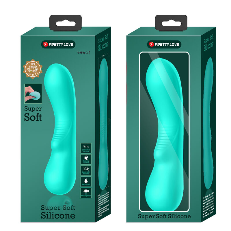 Vibrateur rechargeable Prescott vert aqua — PRETTY LOVE SMART