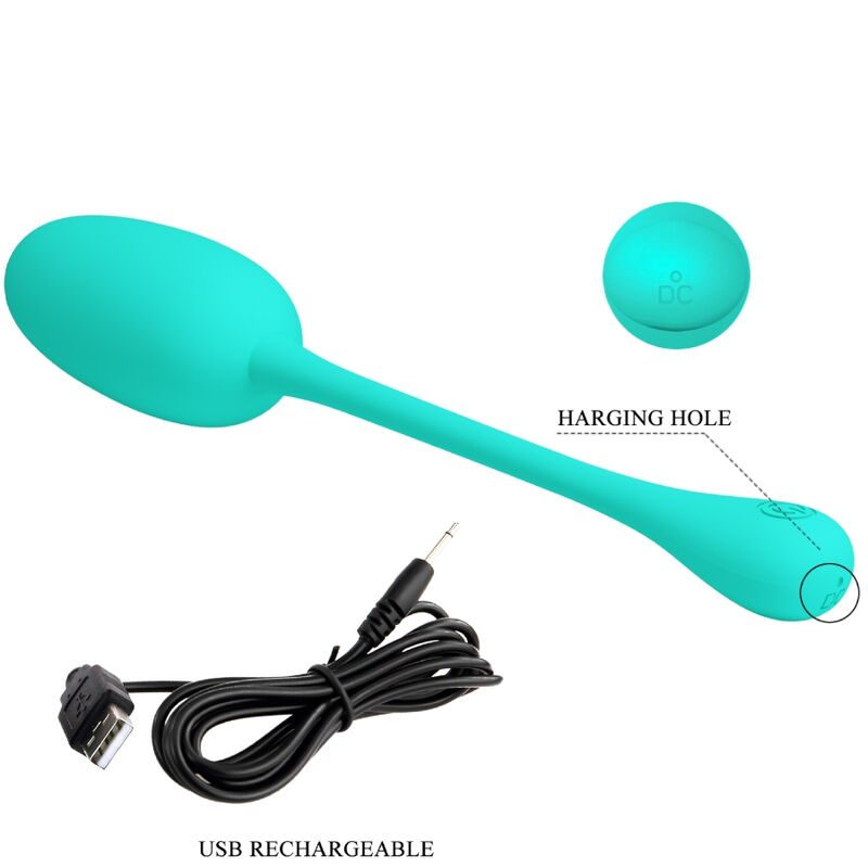 Oeuf vibrant rechargeable knucker vert d'eau — Pretty Love Flirtation