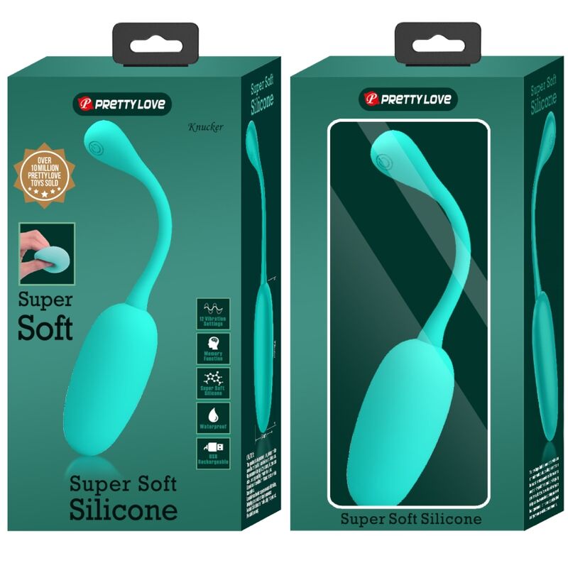 Oeuf vibrant rechargeable knucker vert d'eau — Pretty Love Flirtation