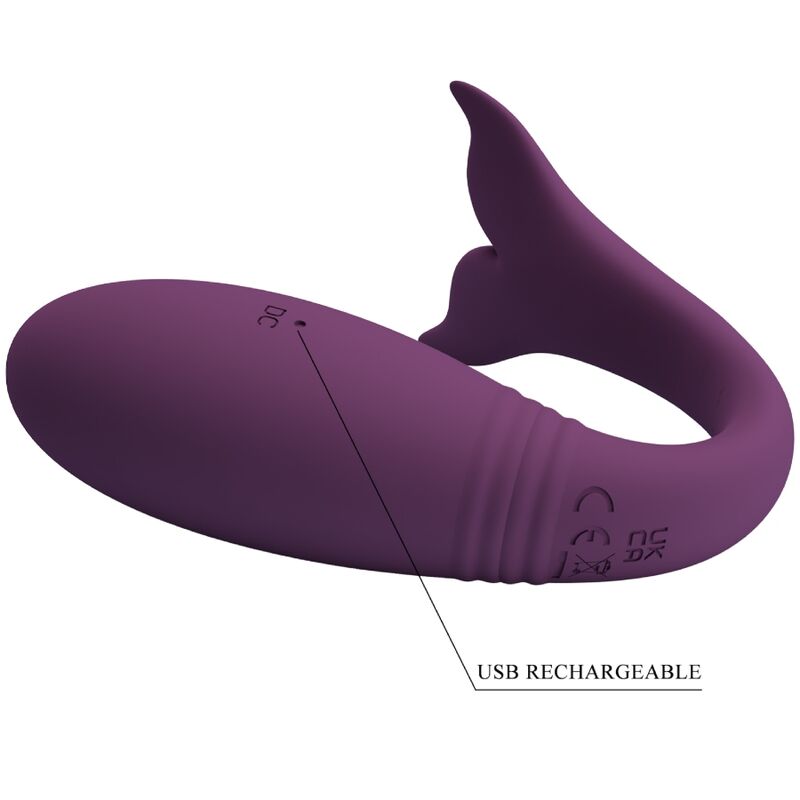 Vibromasseur couple à queue de baleine connecté — PRETTY LOVE LED