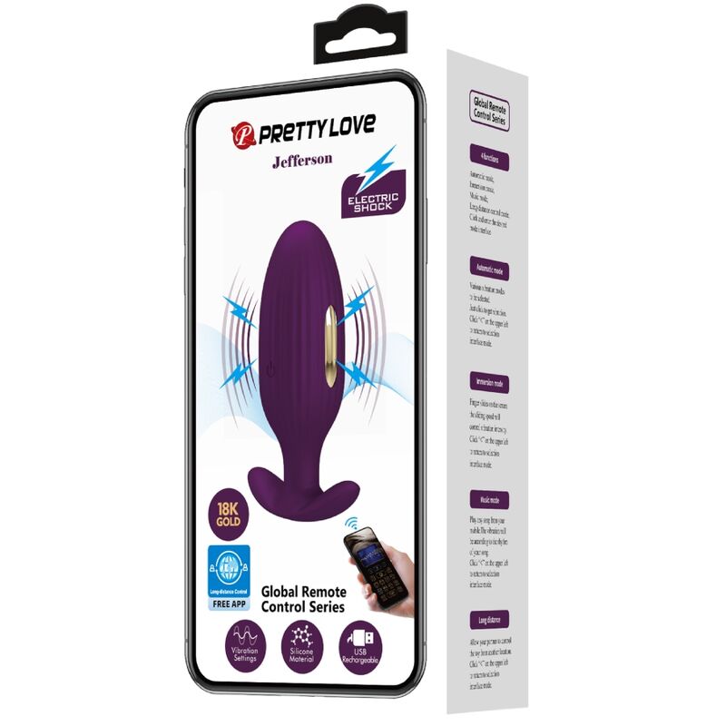 Plug anal connecté vibrant et stimulant Jefferson — PRETTY LOVE BOTTOM