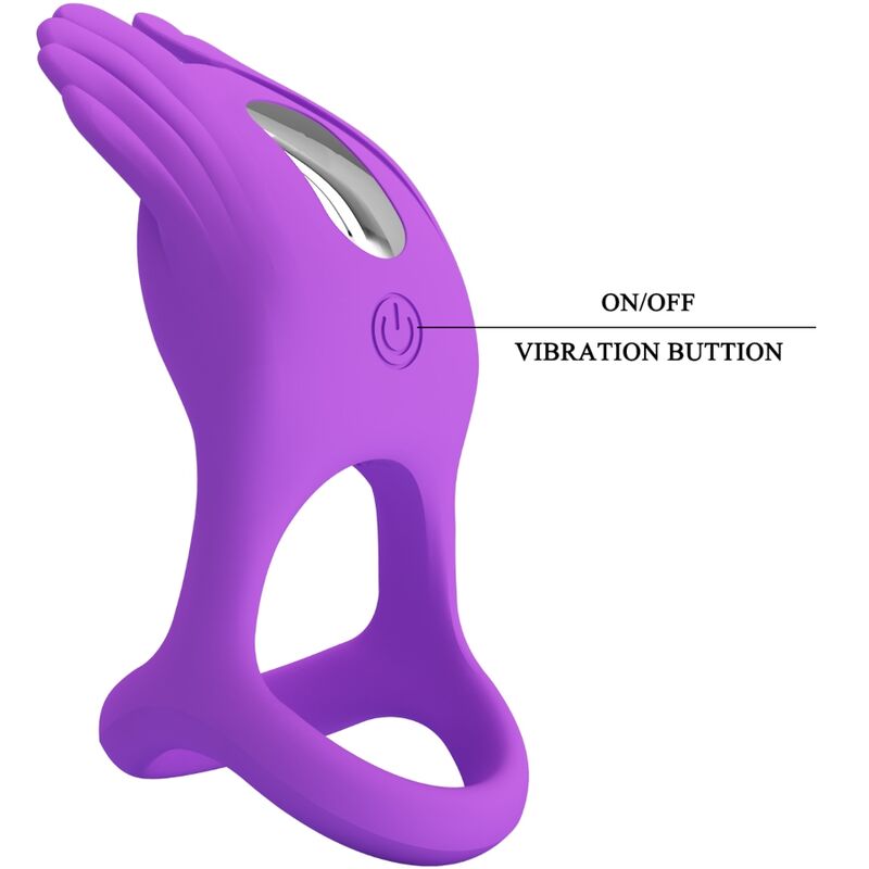 Anneau pénien vibrant rechargeable Silas — PRETTY LOVE MALE