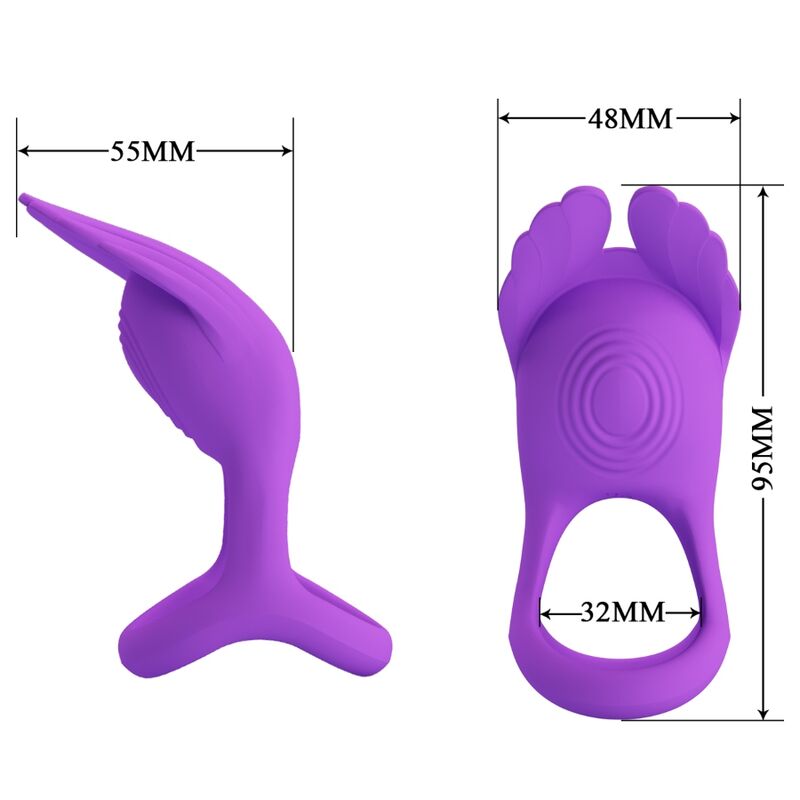 Anneau pénien vibrant rechargeable Silas — PRETTY LOVE MALE