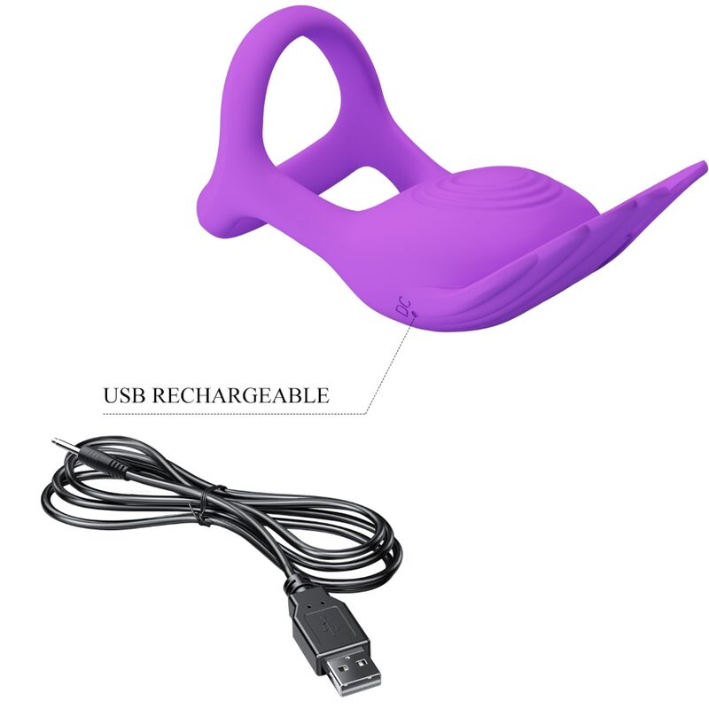 Anneau pénien vibrant rechargeable Silas — PRETTY LOVE MALE