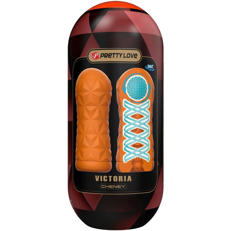 Masturbateur rotatif stimulant avec spirale et boule — PRETTY LOVE MALE