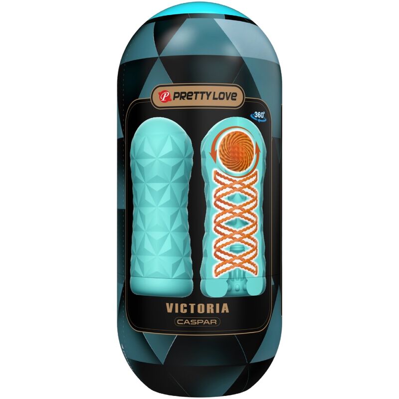 Masturbateur rotatif à spirale et boule de stimulation — PRETTY LOVE MALE