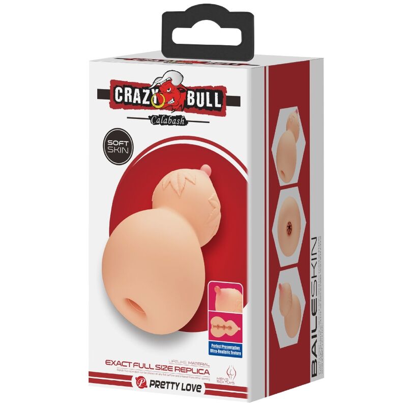Masturbateur en forme de poitrine à texture stimulante — CRAZY BULL