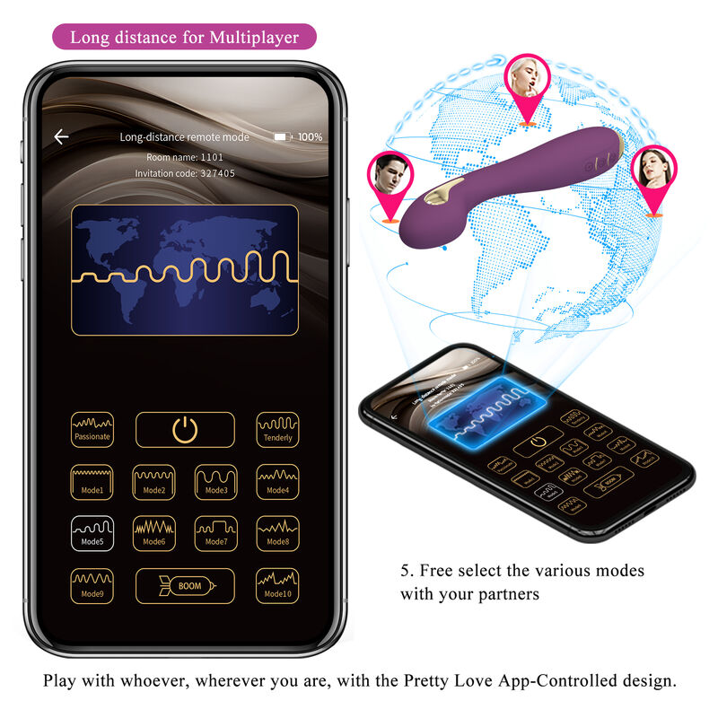 Vibrateur électrostimulation connecté par app — PRETTY LOVE HIGH GRADE