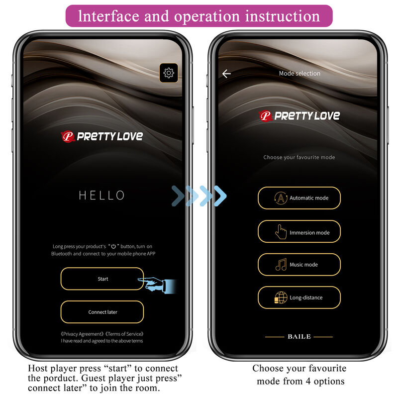 Vibrateur électrostimulation connecté par app — PRETTY LOVE HIGH GRADE