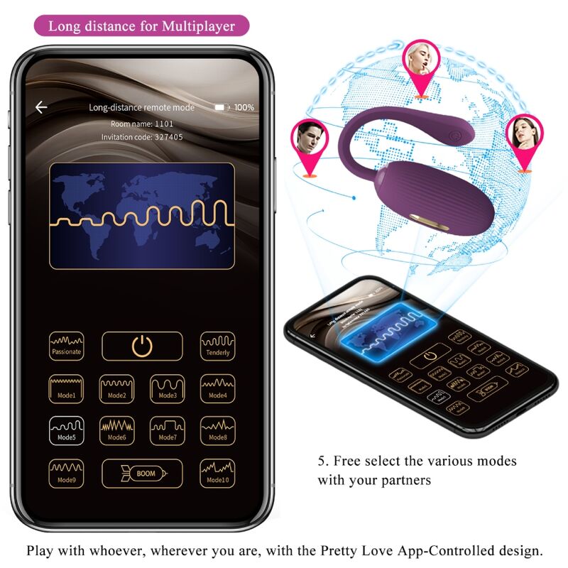 Œuf vibrant rechargeable polyvalent — PRETTY LOVE SMART