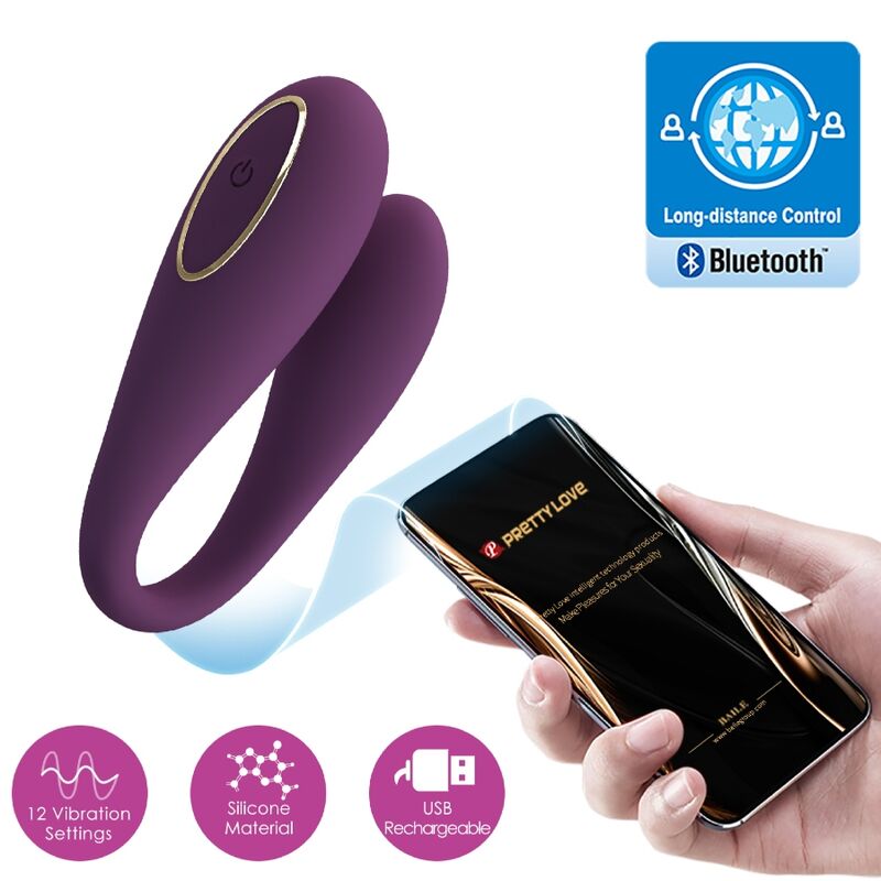 Vibrateur double plaisir connecté — PRETTY LOVE C-TYPE