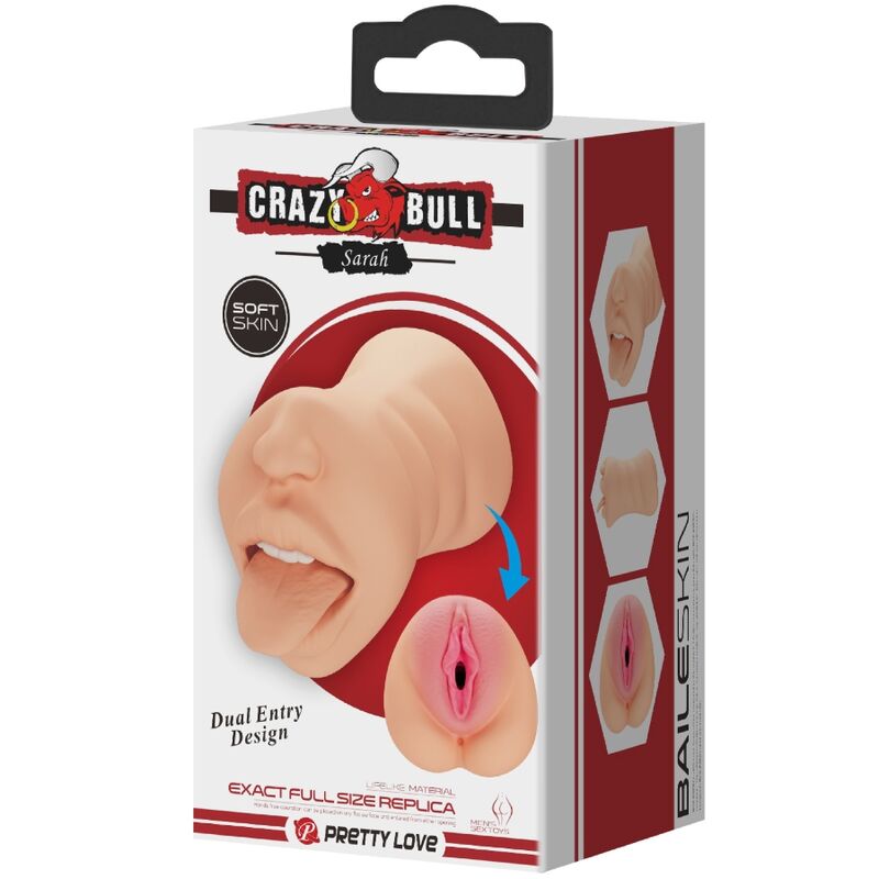 Masturbateur double entrée Sarah en forme de vagin — CRAZY BULL