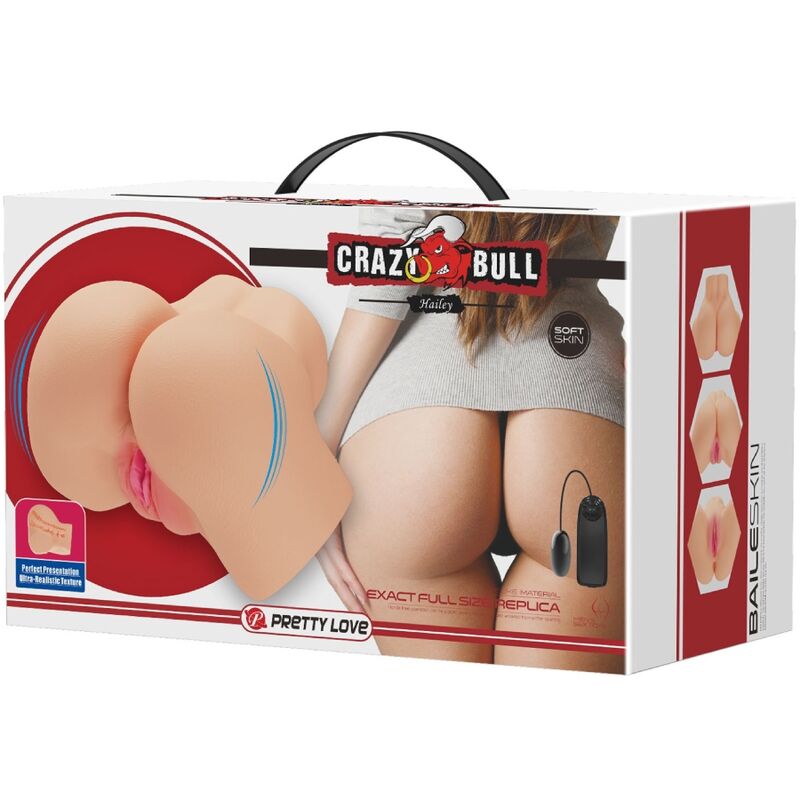 Masturbateur double réaliste vibrant avec vagin et anus — CRAZY BULL