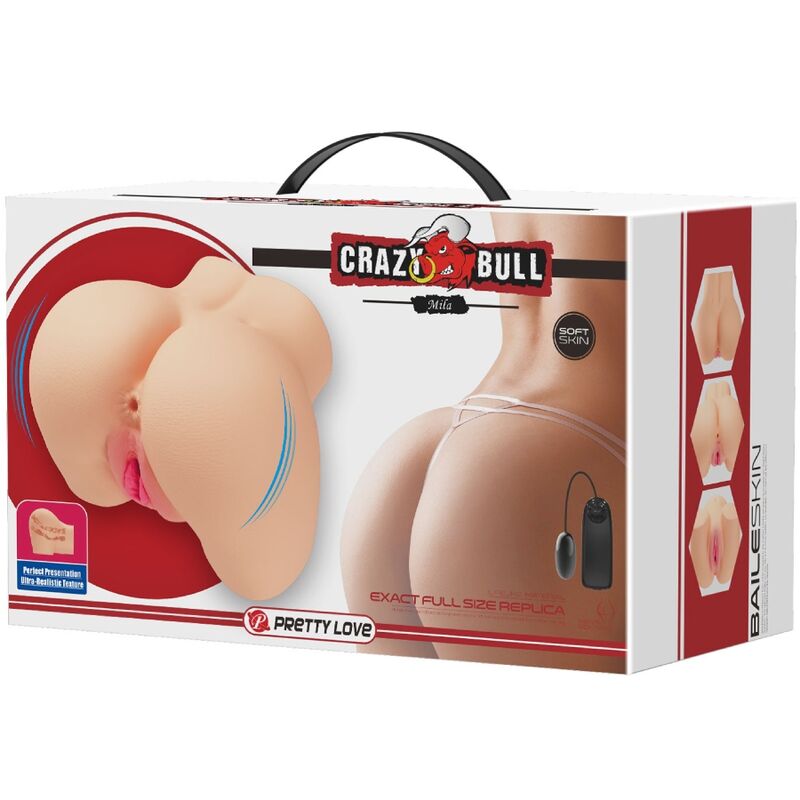 Masturbateur double entrée réaliste vibrant — CRAZY BULL
