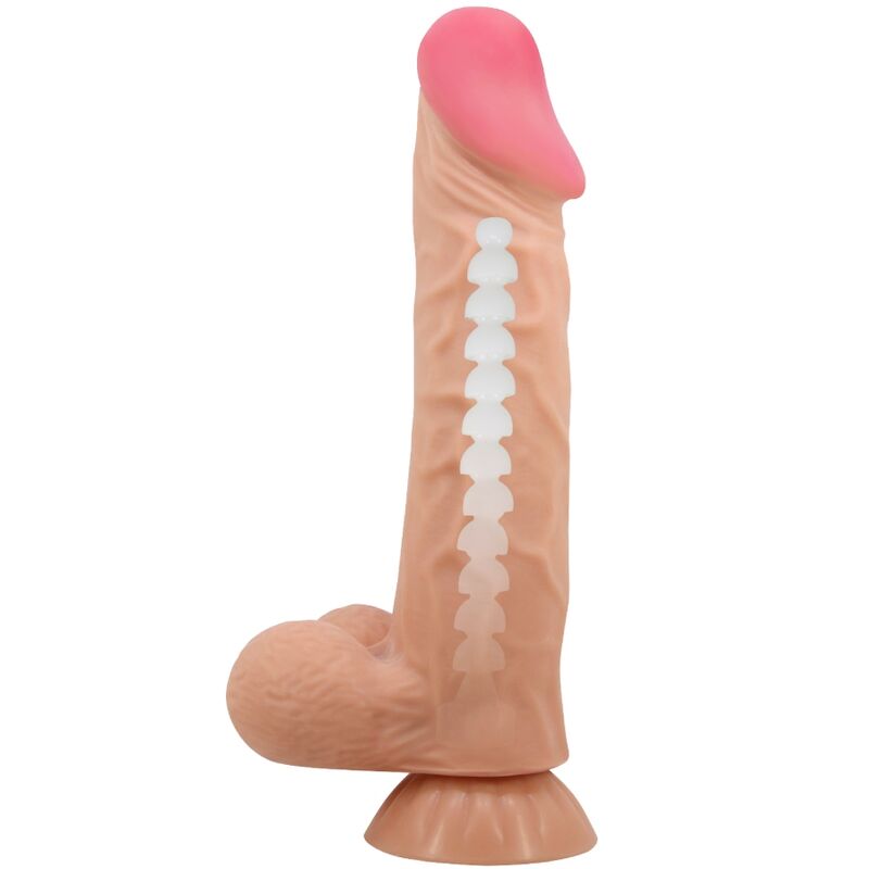 Consolador realista com pele deslizante e ventosa 24 cm — PRETTY LOVE HIGH GRADE