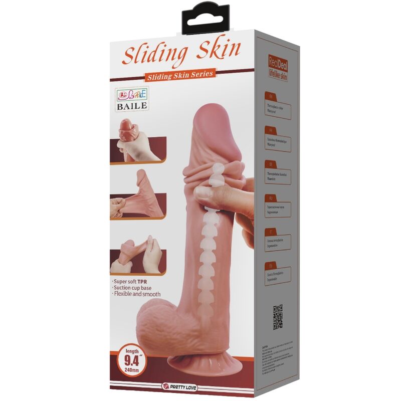 Realistic Slip Skin Dildo with Suction Cup 24cm — PRETTY LOVE HIGH GRADE