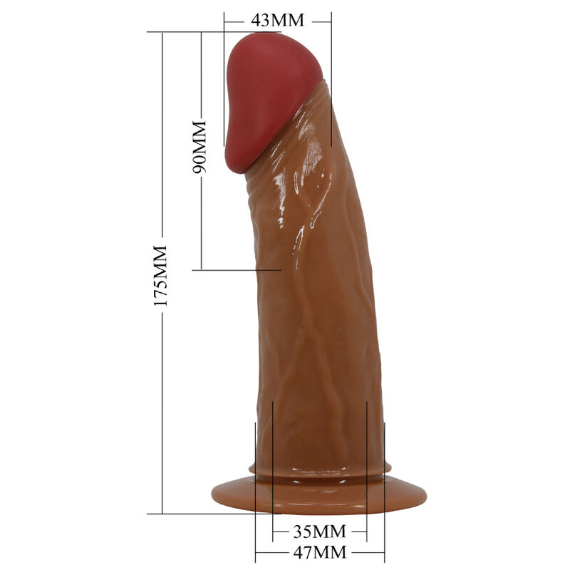 Harnais-dildo vibrant multi-vitesses 17,5 cm marron clair — Pretty Love Party Up