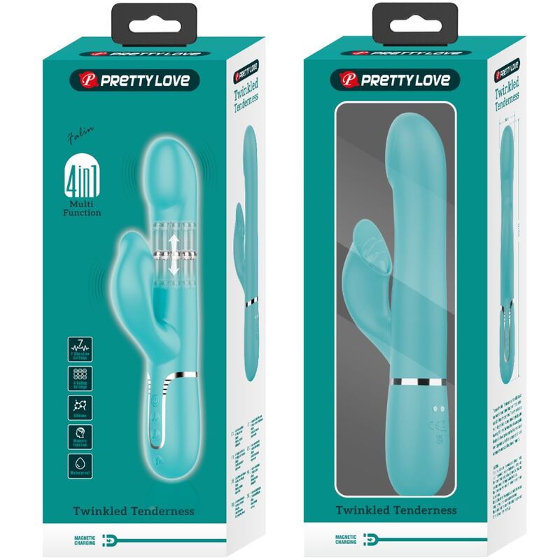 Perles vibrantes lapin aqua — PRETTY LOVE FLIRTATION