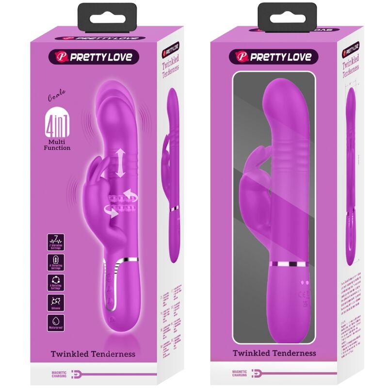 Vibrateur rabbit à perles rotatives — PRETTY LOVE FLIRTATION