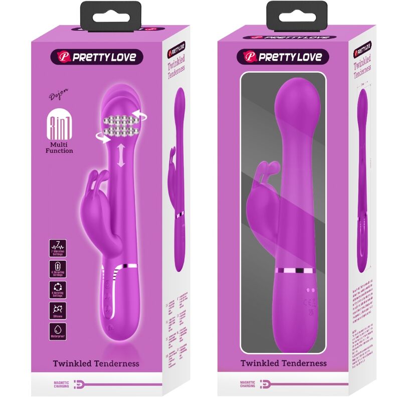 Vibromasseur rabbit 3 en 1 à double stimulation — PRETTY LOVE FLIRTATION
