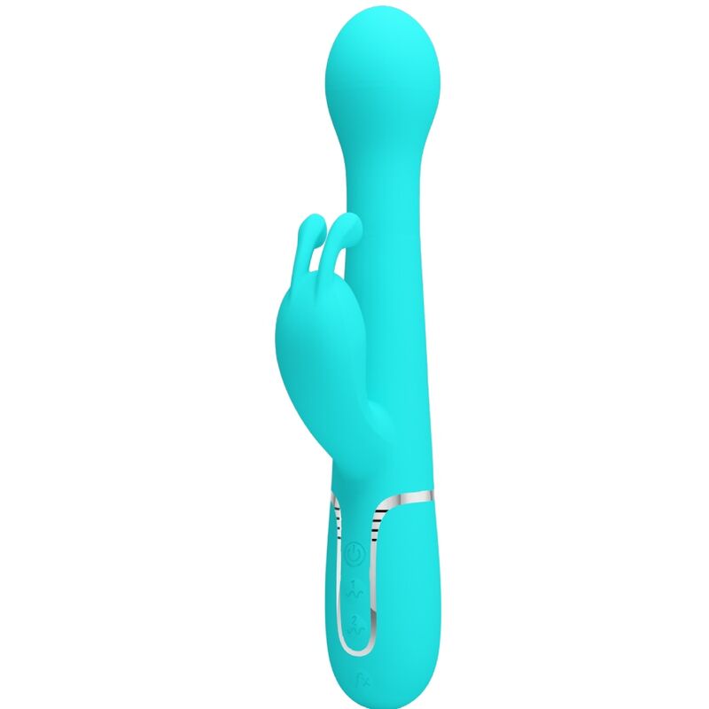 Vibrateur rabbit 3-en-1 multifonction vert aqua — PRETTY LOVE FLIRTATION