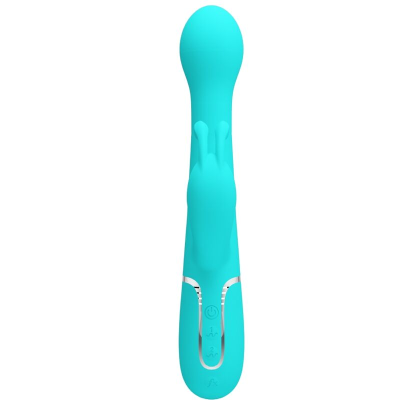 Vibrateur rabbit 3-en-1 multifonction vert aqua — PRETTY LOVE FLIRTATION
