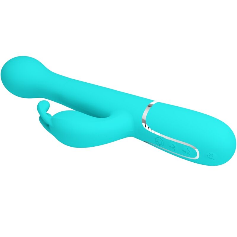 Vibrateur rabbit 3-en-1 multifonction vert aqua — PRETTY LOVE FLIRTATION