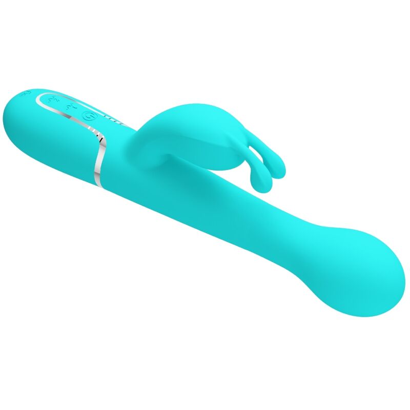 Vibrateur rabbit 3-en-1 multifonction vert aqua — PRETTY LOVE FLIRTATION
