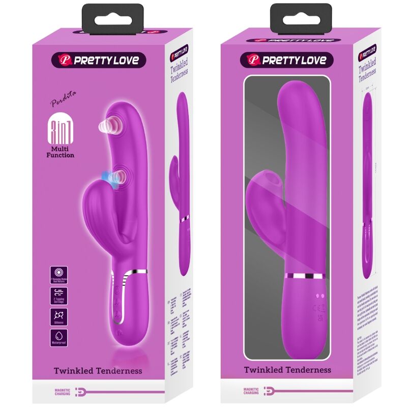 Stimulateur rabbit 3 en 1 chauffant Perlitia — PRETTY LOVE FLIRTATION