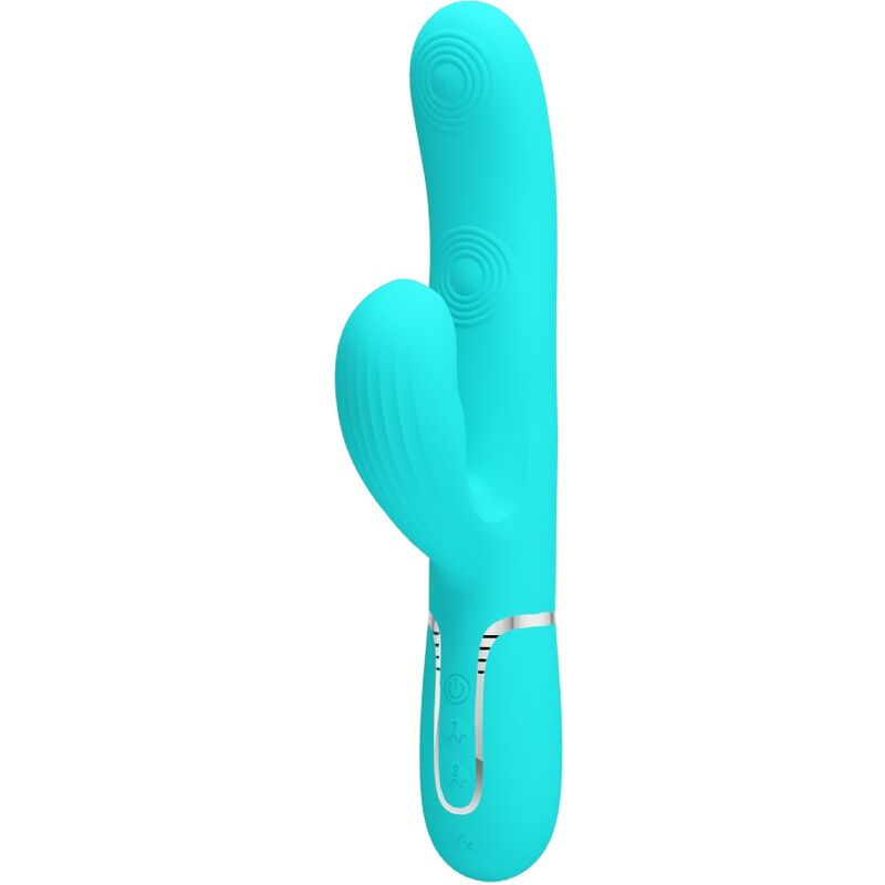 Vibromasseur rabbit 3-en-1 point g vert aqua — PRETTY LOVE FLIRTATION
