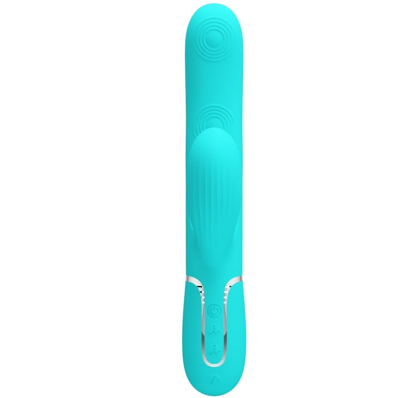 Vibromasseur rabbit 3-en-1 point g vert aqua — PRETTY LOVE FLIRTATION