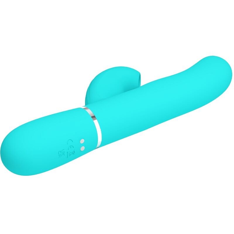 Vibromasseur rabbit 3-en-1 point g vert aqua — PRETTY LOVE FLIRTATION