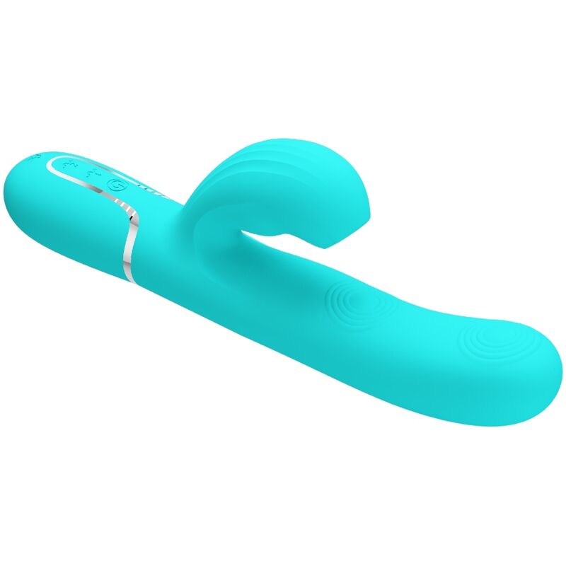 Vibromasseur rabbit 3-en-1 point g vert aqua — PRETTY LOVE FLIRTATION