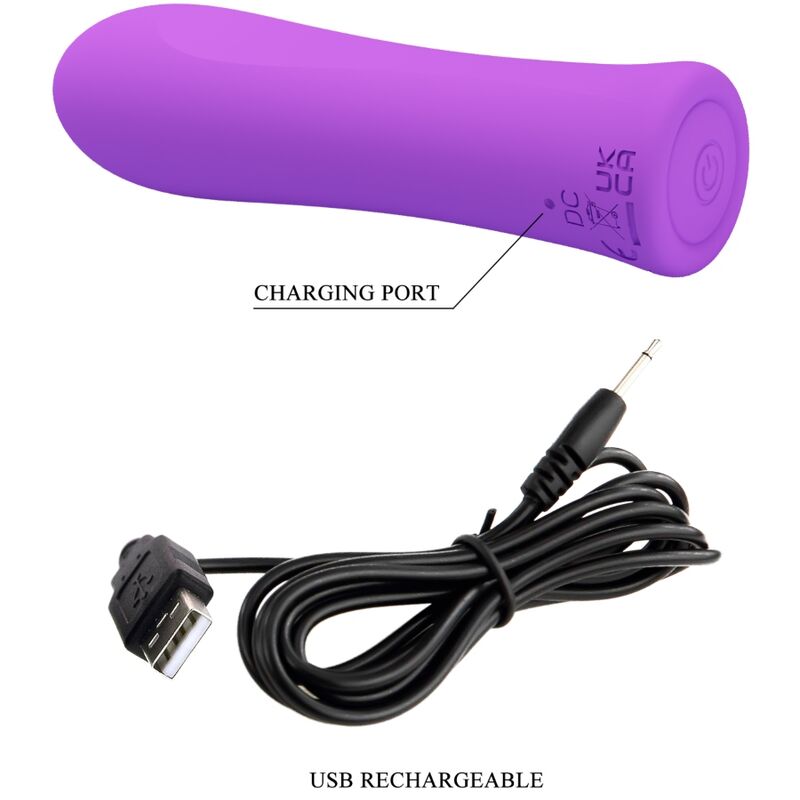 Vibrateur puissant rechargeable violet — PRETTY LOVE FLIRTATION