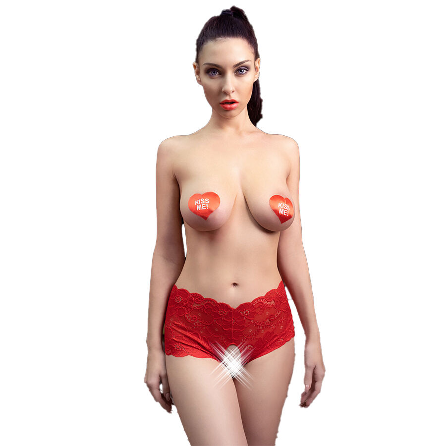 Culotte ouverte entrejambe rouge — CHILIROSE PANTIES & THONGS
